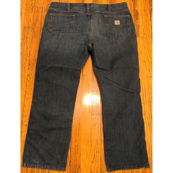 Carhartt Men's Jeans 42x30 Fleece Lined Relaxed Fit Straight Leg Denim Heavy - Picture 6 of 8